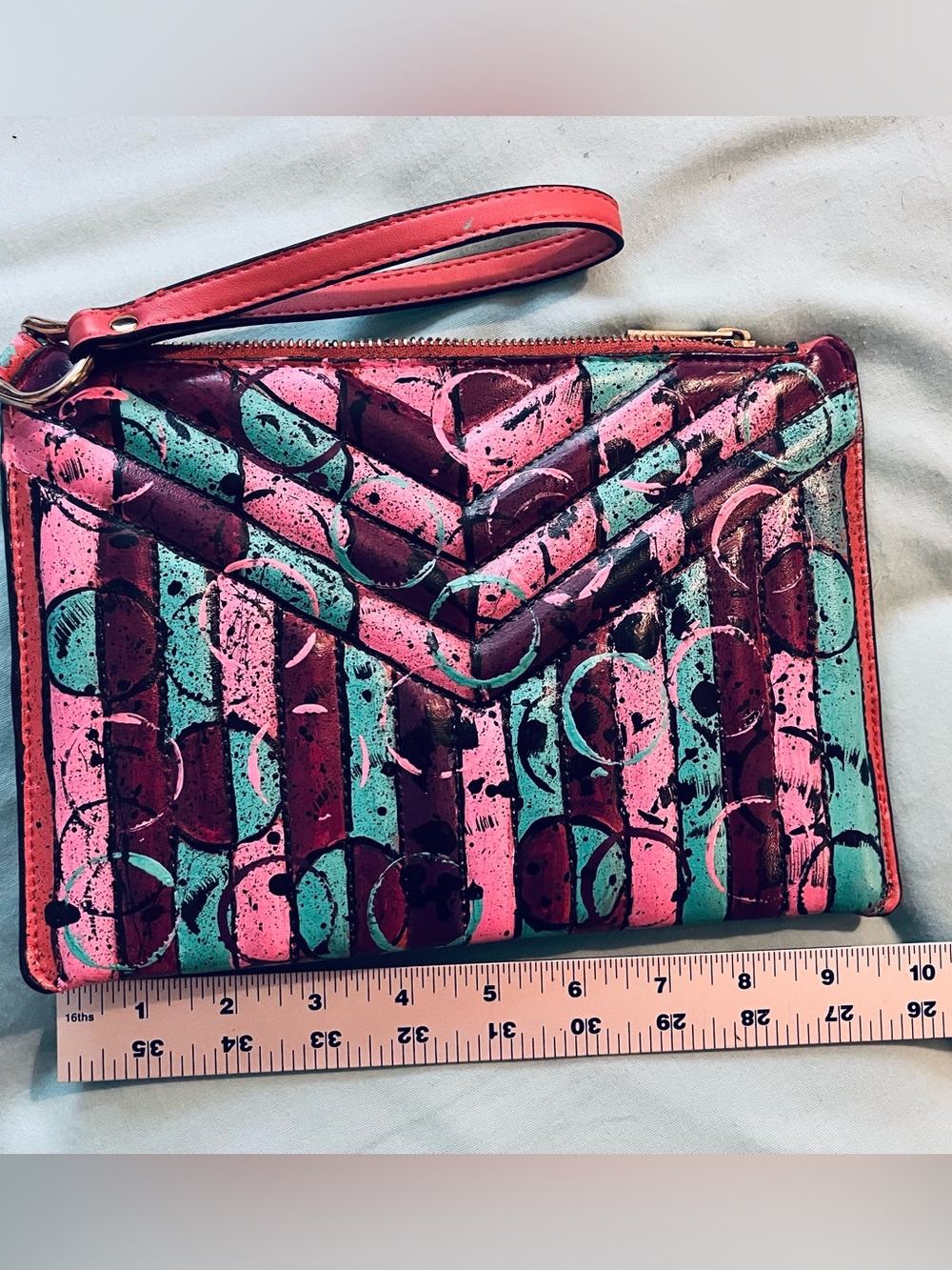 A New Day Hand Painted Large Wristlet